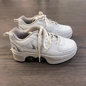 Deformation Parkour Roller Skate shoes - white - size US 4 big kids -barely used